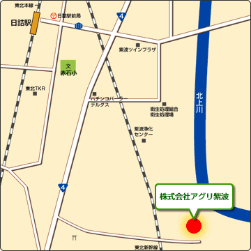 アグリ紫波周辺地図